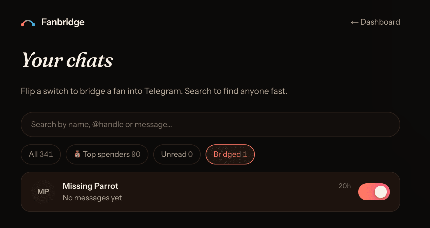 Connect Fanvue, pick your VIPs